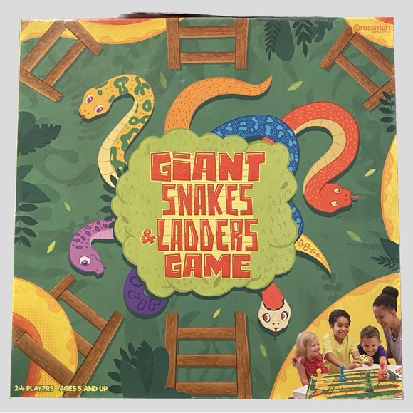 Giant Snakes & Ladders Game by Pressman Toy - Picture 1 of 2